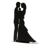 DeKora Wedding Cake Topper Silhouette with Baby, 18cm