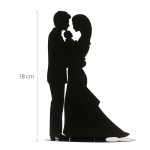 DeKora Wedding Cake Topper Silhouette with Baby, 18cm