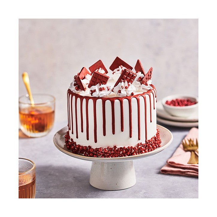 Rubinroter Schokoladendrip - Drip Cake Glasur Rot - Bordeaux Schokoladen Topping