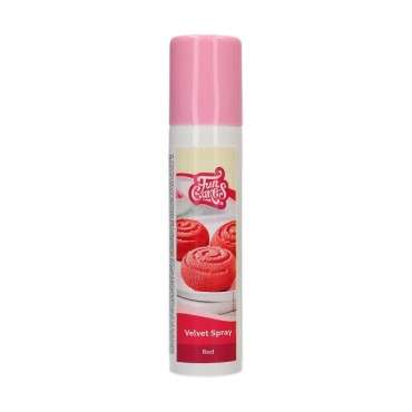 Roter Samtspray für Desserts - Velvetspray Rot - Velourspray Rot