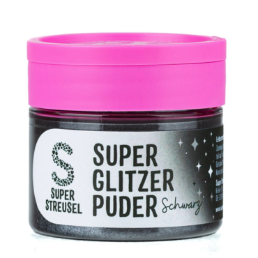 Veganes Glitzerpuder Schwarz - SuperStreusel SuperGlitzerPuder Schwarz 10g