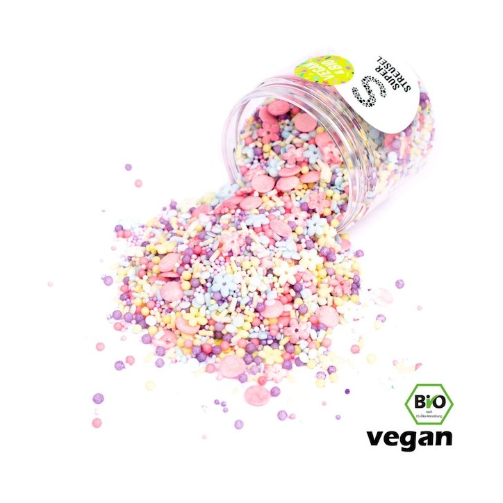 Vegan Sprinkles FlowerPower - Superstreusel PusteBlümchen Medley - Organic Sprinkles