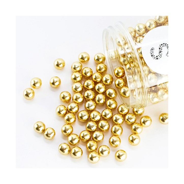 Gold Pearls Cake Decoration - Chocolate Pearls Gold - SuperStreusel Gold Choco Balls