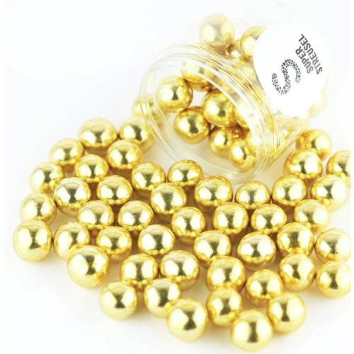 Super Streusel XL 15mm Knusperkugeln GOLD Kuchendekor, 130g