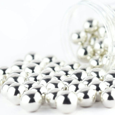 15mm Silver Chocolate Balls Cake Decor - Silver Choco Pearls - edible Pearls Silver