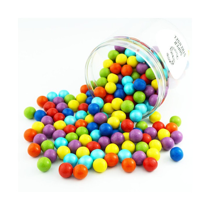 10mm Chocolate Pearls Rainbow - Edible Pearls colorful - Choco Pearls Rainbow