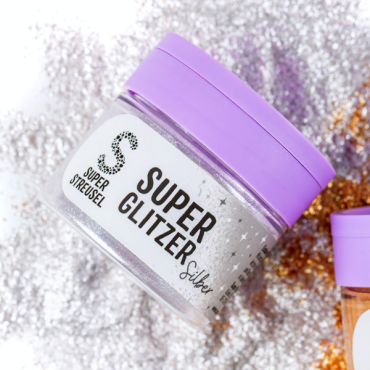 Essbarer Glitzer Silber - Superstreusel Glitzer Silver VEGAN