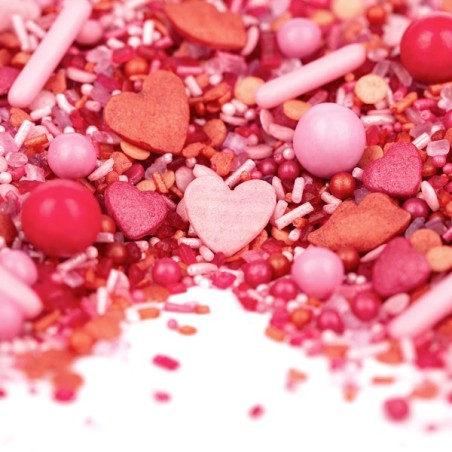 Pink/Red Valentines Sprinkles Mix - MyCrush Cakedecor - 1223 Sugardecor Pink/Red