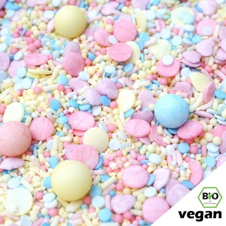 Veganer Kuchendekor Hey Kleines von Super Streusel - Bio / Vegan / Laktosefrei / Vegetarisch, Bio & vegan Zuckerdekor Sprinkles 