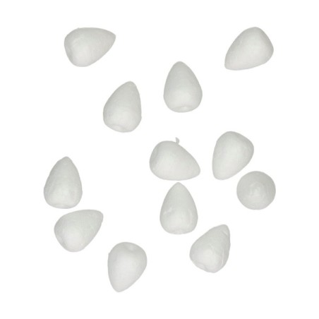 FunCakes Dummy Flower Buds 20 mm pk/12 / Polystyrene cone bunds - Sugar Flower Buds