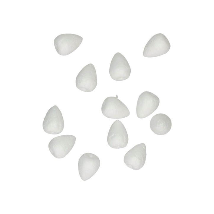 FunCakes Dummy Flower Buds 20 mm pk/12 / Polystyrene cone bunds - Sugar Flower Buds