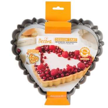 Medium Heart shaped Tarte Pan, Heart shaped Tarte Pan, Non Stick Quiche Tin Heart with Removable Bottom