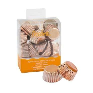 Rosegold Mini Cupcake Liners - Bonbon Liners Rose Gold 180 pcs