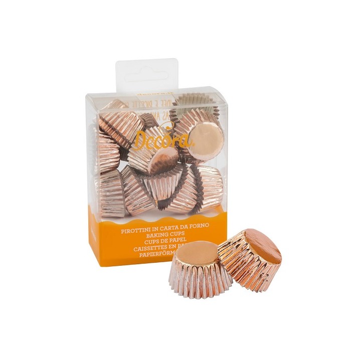 Rosegold Mini Cupcake Liners - Bonbon Liners Rose Gold 180 pcs