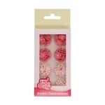 FunCakes Rosa/Pink Mini Blumen Zuckerdekor, 64 Stück