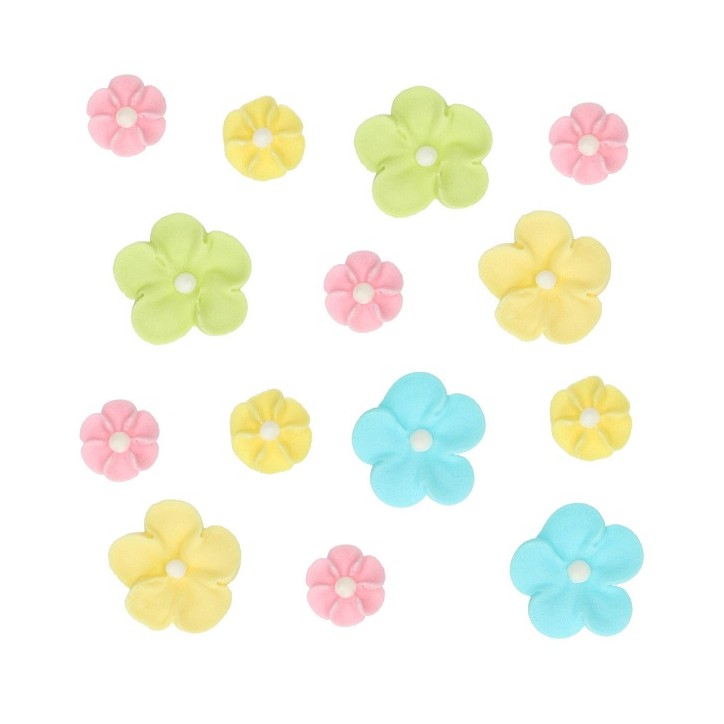 FunCakes Sugar Decorations Blossom Mix Pastel Set/32 - Sugar Flower Pastel Mix