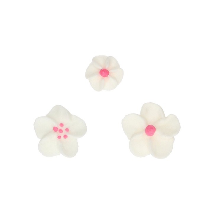 FunCakes Sugar Decorations Blossom Mix White/Pink Set/32