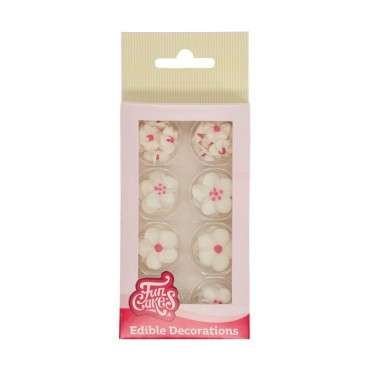 FunCakes Sugar Decorations Blossom Mix White/Pink Set/32