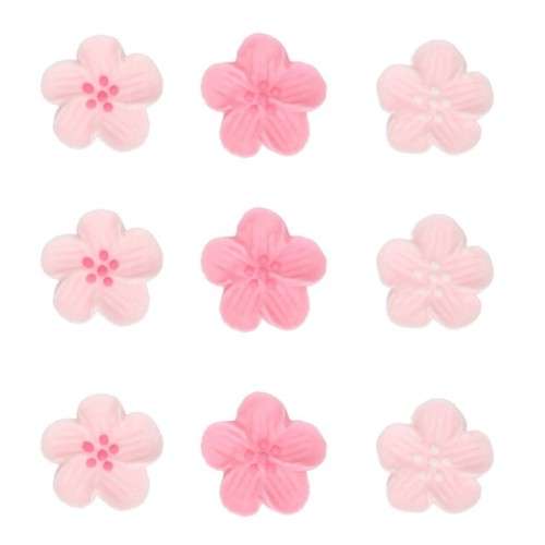 FunCakes Pink Flower Mix Sugar Decorations, 24 pcs