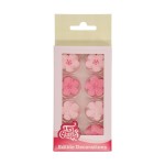 FunCakes Pink Flower Mix Sugar Decorations, 24 pcs