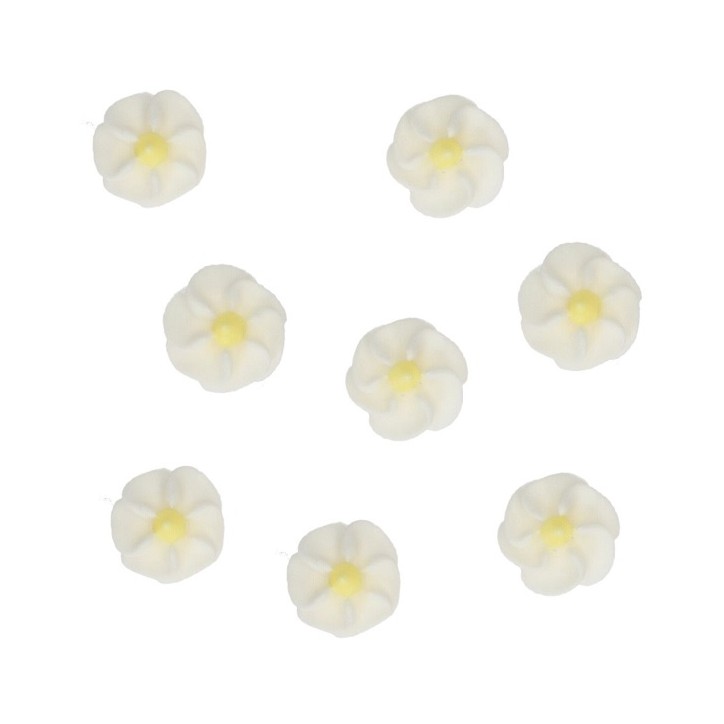 Mini Zuckerblumen Weiss - Drop Flower Kuchendekoration - weisse Zuckerblumen