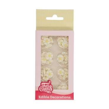 Mini Zuckerblumen Weiss - Drop Flower Kuchendekoration - weisse Zuckerblumen