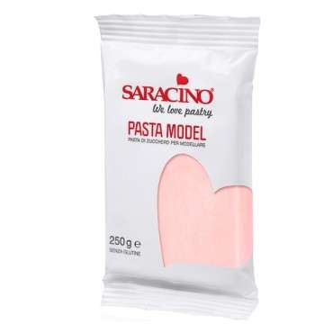 Saracino Modelliermasse Babyrosa - SARACINO Modellierpaste Baby Rosa 250g - Glutenfreie Modelliermasse Rosa