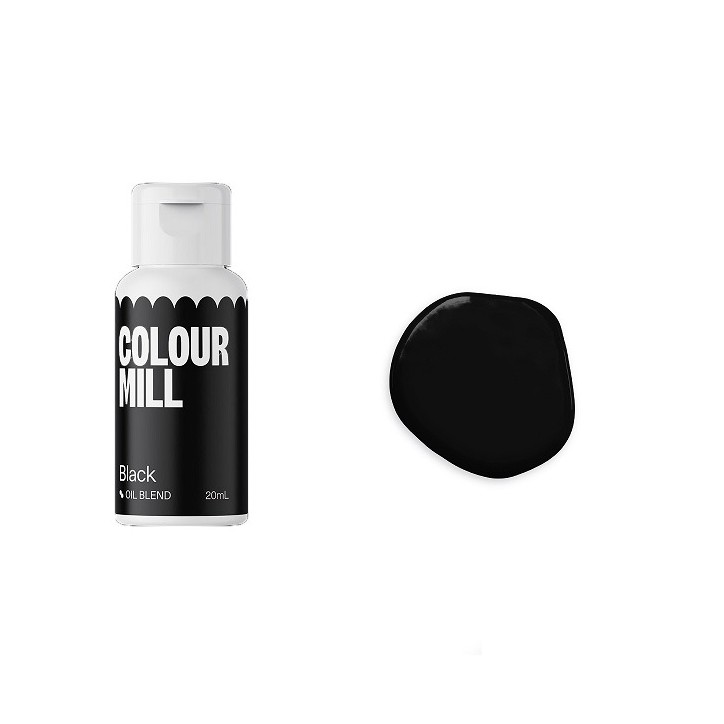 VEGAN Food Colouring Black Colour Mill Oil Blend - Kosher Colour Mill Black - Oil-based Food Colouring Black CMO20BLK