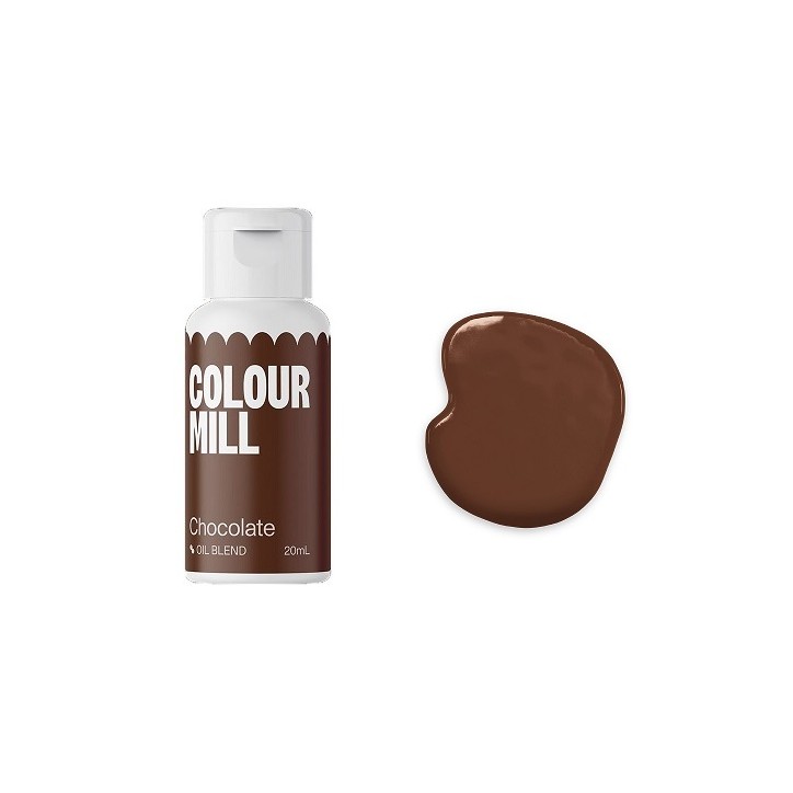 Schokoladenbraune Lebensmittelfarbe auf Ölbasis - Colour Mill Chocolat Oil Blend CMO20CHO - Vegane Lebensmittelfarbe - Koscher C