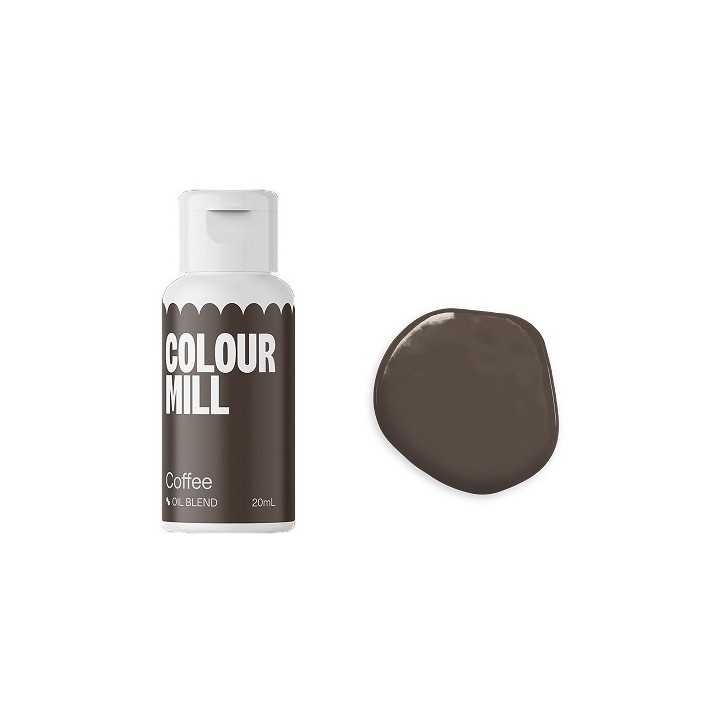 Food Colouring Coffee Colour Mill Oil Blend - Oil Based Food Colour Coffee Brown - Vegan/Kosher Food Colouring