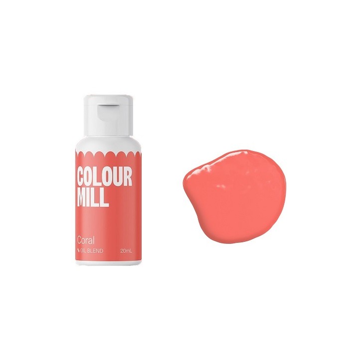 Lebensmittelfarbe Koralle - Colour Mill Coral Oil Blend - Vegane Lebensmittelfarbe