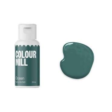 Meeresgrüne Lebensmittelfarbe Ocean Colour Mill Oil Blend Vegane Schokoladenfarbe Ozeangrün