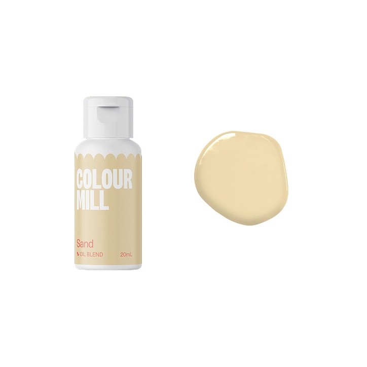 Sand-Yellow Food Colouring, Vegan Oilblend Beach Colour Mill, Beige Chocolate Color Sand,