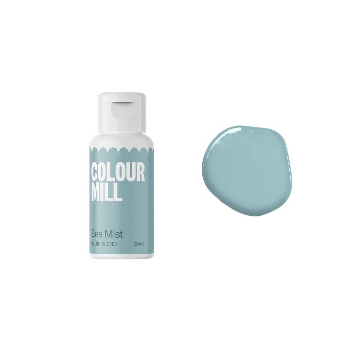 Sea Mist blau-grüne Lebensmittelfarbe - Colourmill Seamist Oilblend - Sea Mist Schokoladenfarbe CMO20SEA