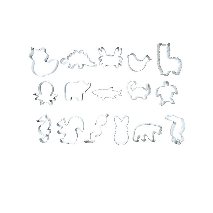 Wild Cookie Cutter Set - ScrapCooking Wild Animals Cookie Cutter 16-pcs 2028 Wild Cookie Cutter Set