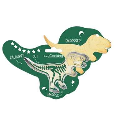 ScrapCooking Cookie Cutter and Embosser Dino T-Rex, 12.3x8.1cm