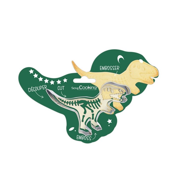 Dinosaur Cookie Cutter T-Rex ScrapCooking 2098 Dino TRex Cookie Cutter with Embosser