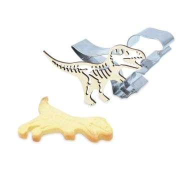 T-Rex Dinosaurier Keksausstecher mit Präger - T-Rex Plätzchenausstecher mit Holzpräger - ScrapCooking Dino Ausstechform 2098