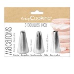 ScrapCooking Macarons Tip Set 3-pcs