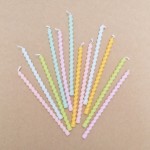 ScrapCooking Birthday Candles Pastel twisted, 12 pcs