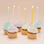 ScrapCooking Birthday Candles Pastel twisted, 12 pcs