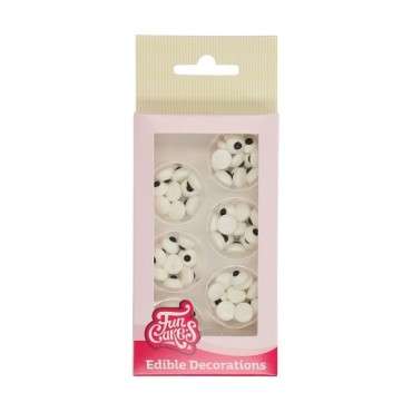 FunCakes Zuckeraugen, Mini Zuckeraugen Kuchendekor, 1cm Zuckeraugen Tortendeko