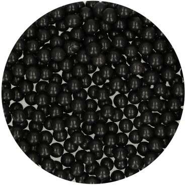 Schwarze grosse Zuckerperlen - Kuchendekor Perlen Schwarz 7mm - F52910 FunCakes Large Black Pearls