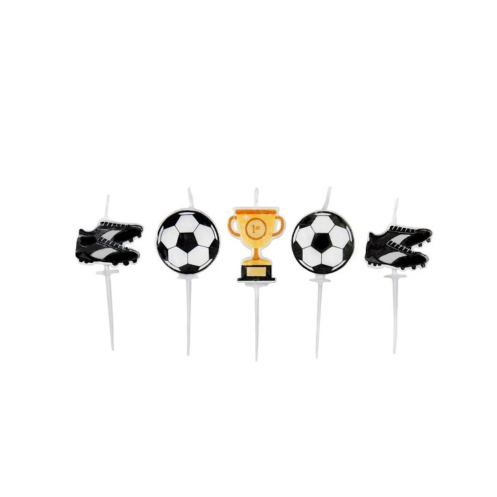 Football Party Pick Candles - Football Candles - Partycandles Soccer - Soccer Birthday Candles