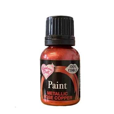 Lebensmittelfarbe Rose-Kupfer - Rainbowdust Paint Metallic Rose Copper 5060475073294