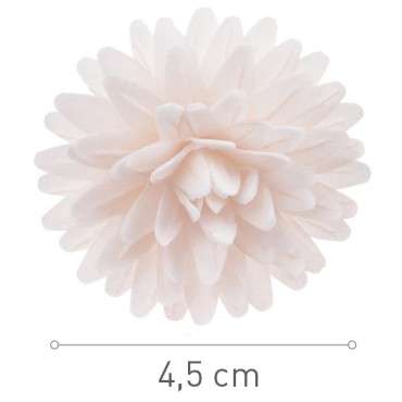 Edible Flowers Pompom White - 8435599759480 - WHITE WAFER POMPOM Ø 4,5CM - Edible 3D Flowers White