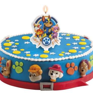 PAW PATROL BIRTHDAY CANDLES 2D PAW PATROL 7,5CM - Paw Patrol Party Candle - Cake Candle Paw Patrol Chase Skye Marshall