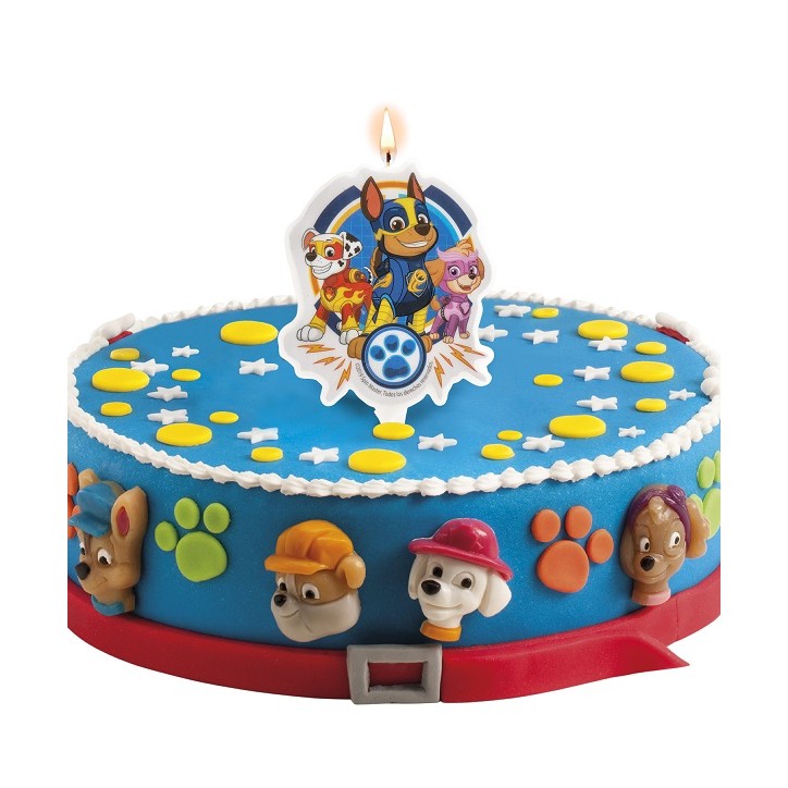 PAW PATROL BIRTHDAY CANDLES 2D PAW PATROL 7,5CM - Paw Patrol Party Candle - Cake Candle Paw Patrol Chase Skye Marshall