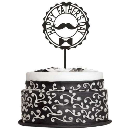 DeKora Happy Fathers Day Cake Topper 15x9.8cm