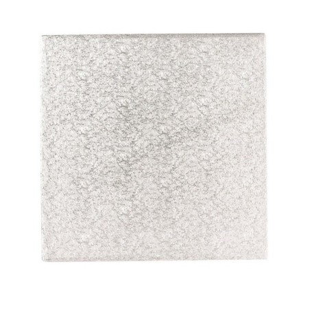 FunCakes Cake Board Square 15 x 15 cm Silver - Single Use Cake Board 15x15cm - Square Cake Plate F80670